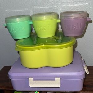 Melii, Tabitha Brown Snack Bento and Bento Lunch Box Set Food Storage Trio